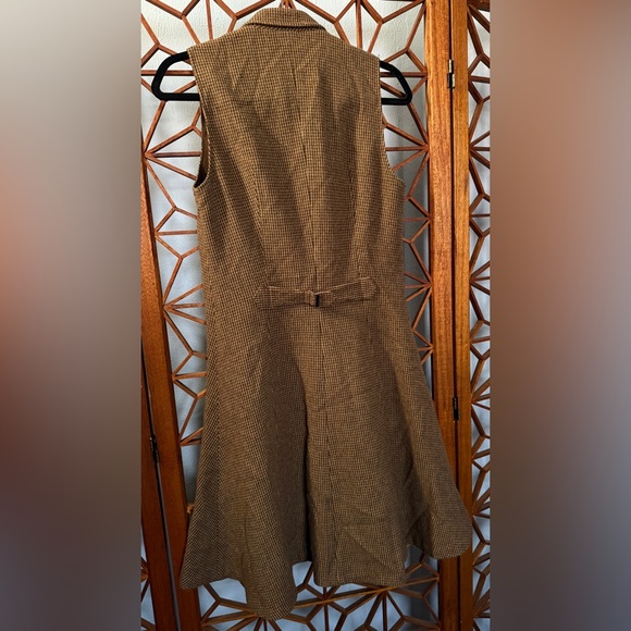 Ralph Lauren Blue Label Vintage Wool Dark Academia Tweed Lined Midi Dress Sz 8 - Picture 4 of 8
